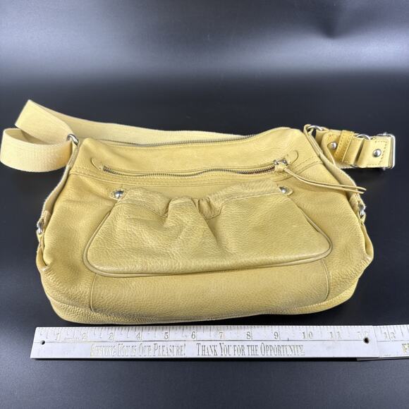 Fossil Ashley LR Top Zip Banana Yellow banana Crossbody Bag Genuine Leather - Picture 16 of 16